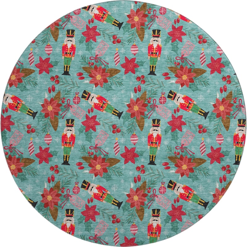 Premium Washable Super Soft Holiday Nutcracker Mayfield Rug