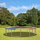 preview thumbnail 1 of 1, 10FT Waterproof Safety Trampoline Bounce Frame Spring Cover-Multicolor - Multi - 10' x 10' x 4" (L x W x H)