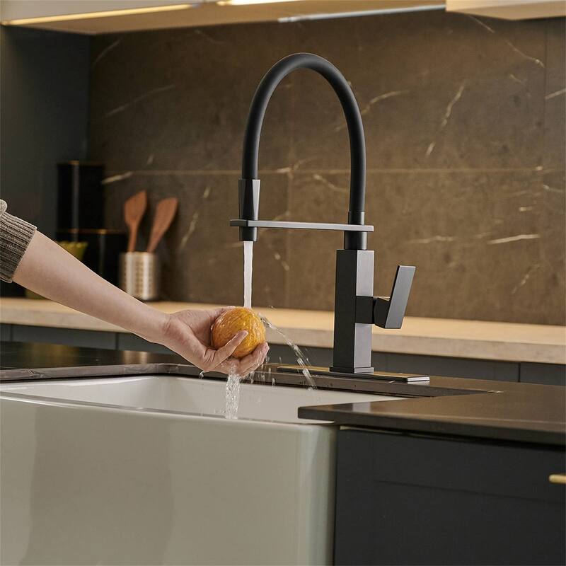 Single Handle Kitchen Sink Faucets With Pull Down Sprayer One Hole Basin Vanity Faucet Stainless Steel Lead Free Modern Tap