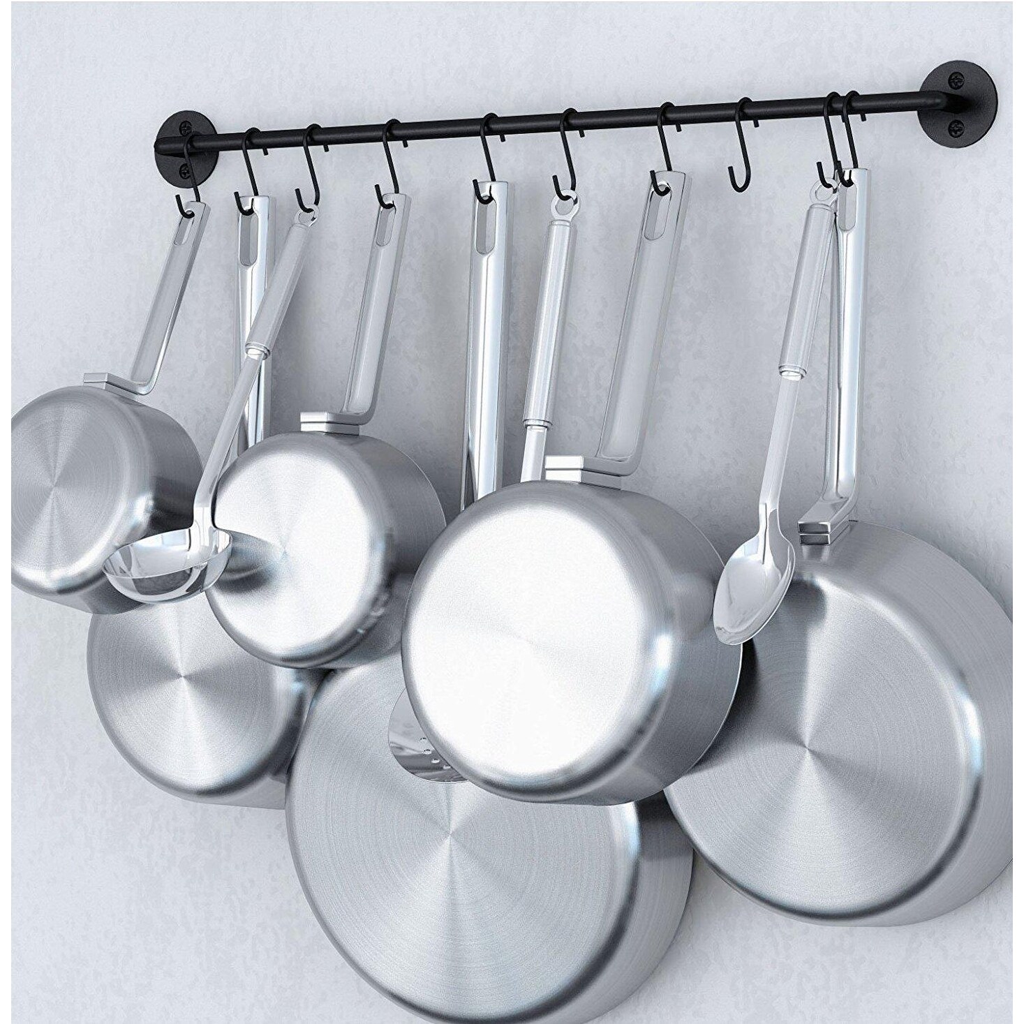 Kitchen rail and hot sale hooks