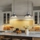 preview thumbnail 3 of 2, 2 Pack Modern Pendant Lights with Metal Dome Lampshade