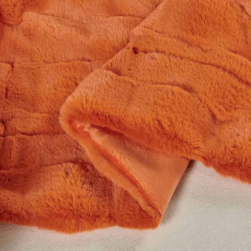 Home Soft Things Brick Textured FauxFur Throw Decorative Blankets