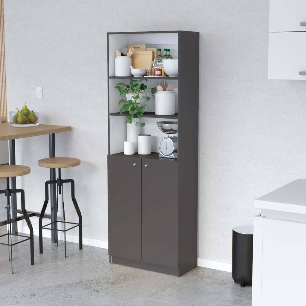 Slim 5-Shelf Bookcase with Narrow Profile and Spacious Open Shelves for Modern Storage and Décor - 24.72