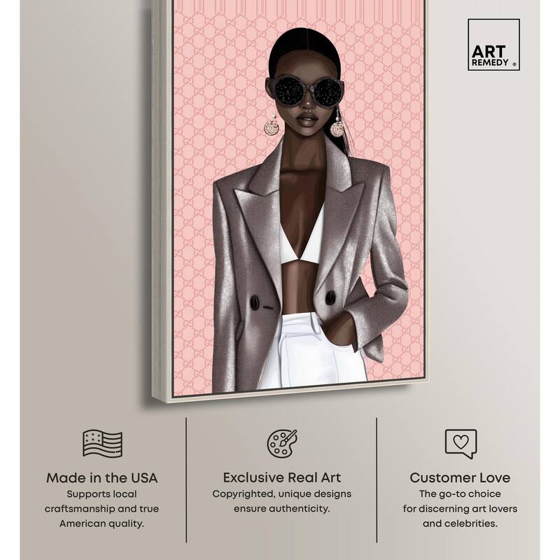 Cool Luxury Woman Canvas by Art Remedy