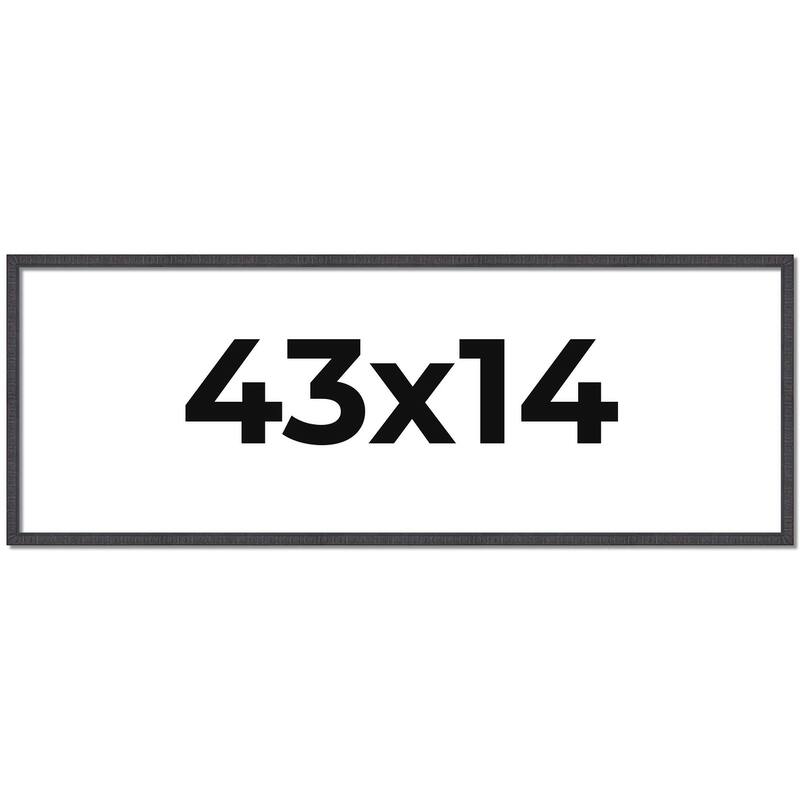 43x14 Frame Brown Picture Frame - Complete Modern Photo Frame Includes