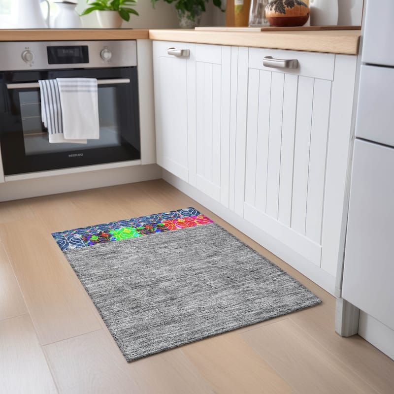 Machine Washable Indoor/ Outdoor Chantille Contempoary Geo Rug