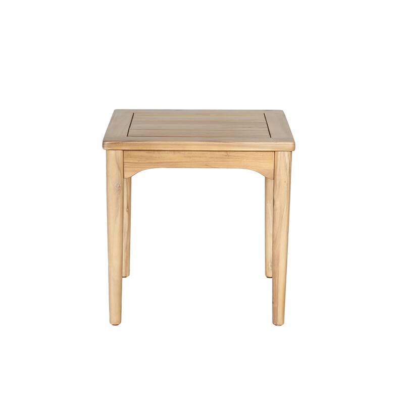 Gus Outdoor Acacia Wood Side Table