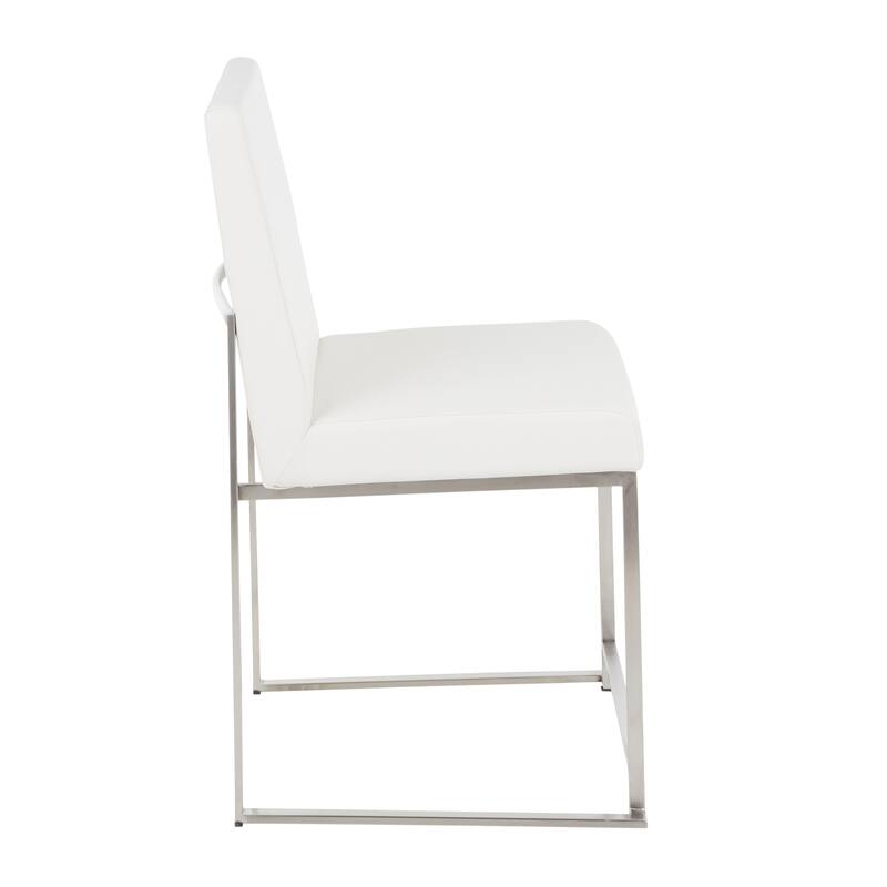 Silver Orchid Forrest High Back Stainless Steel Dining Chair (Set of 2)