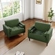 preview thumbnail 68 of 68, 2 Set Modern Wide Armchair Corduroy Accent Chairs