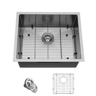 23 inch 16 Gauge R10 Radius Stainless Steel Kitchen Sink - Bed Bath ...