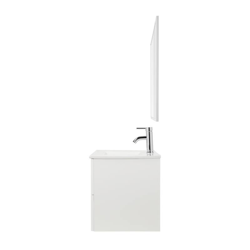 31.5" Modern Bathroom Vanity with Double Drawers, Basin and Mirror