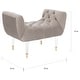 preview thumbnail 8 of 6, SAFAVIEH Couture Eugenie Tufted Velvet Acrylic Bench- Pale Taupe / Gold - 34.8" W x 21.3" L x 24.4" H