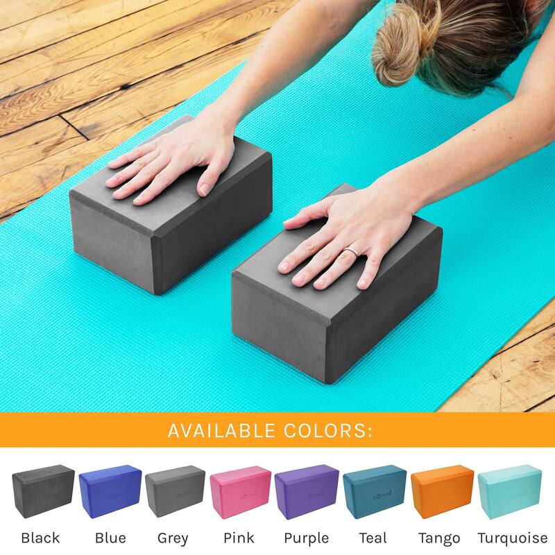 Sol Living Exercise Non Slip Foam Yoga Block 4" x 6" x 9" - 2 Pack