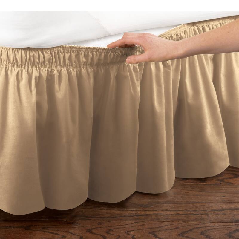 Elastic Bed Wrap Ruffle Bed Skirt