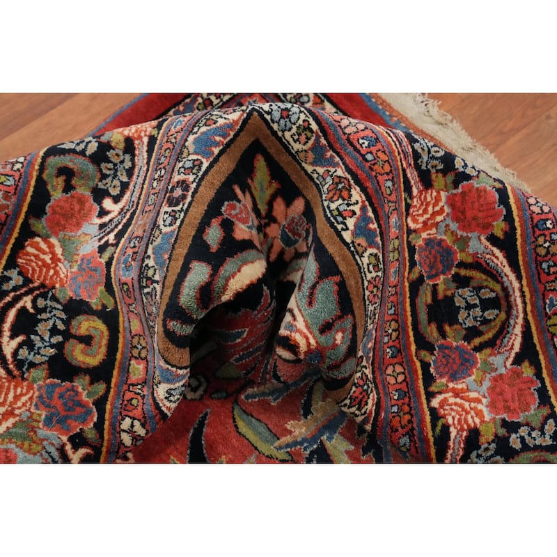 Hand Knotted Oriental 100% Wool Carpet Traditional Floral Oranges & Rust Bidjar Area Rug - 16' 10'' X 10' 6''