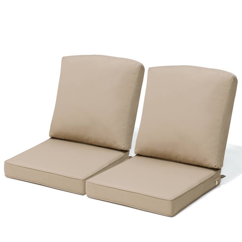 Pellebant 22 x 21 x 3.5 in Patio Deep Seat Chair Outdoor Cushion Set