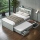 preview thumbnail 11 of 17, Twin XL Size Platform Bed with Storage LED Headboard, Charging Station, Twin Size Trundle and 2 Drawers