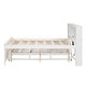 preview thumbnail 8 of 26, Full Platform Bed with Storage Headboard, USB, Twin Size Trundle and 3-Drawers, White