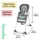 preview thumbnail 4 of 5, Full Course 6-in-1 High Chair - Baby to 5 Years Old, 6 Convertible Modes, 2 Dishwasher Safe Trays - Astro, 13108