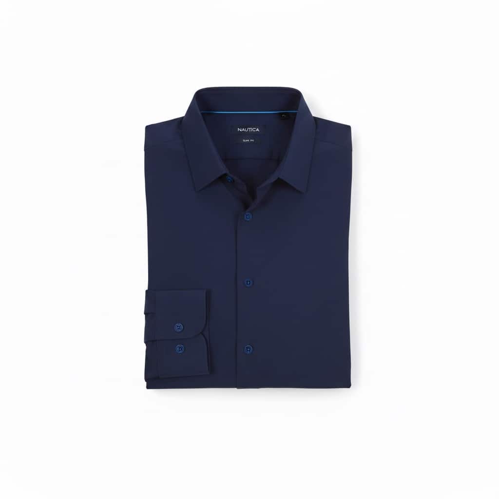 Nautica Men's Wrinkle-Resistant Performance Dress Shirt - Slim Fit