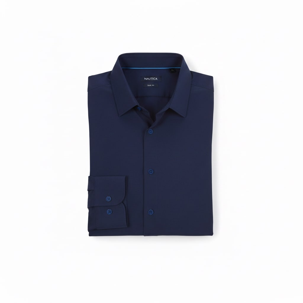 Nautica Men's Wrinkle-Resistant Performance Dress Shirt - Slim Fit