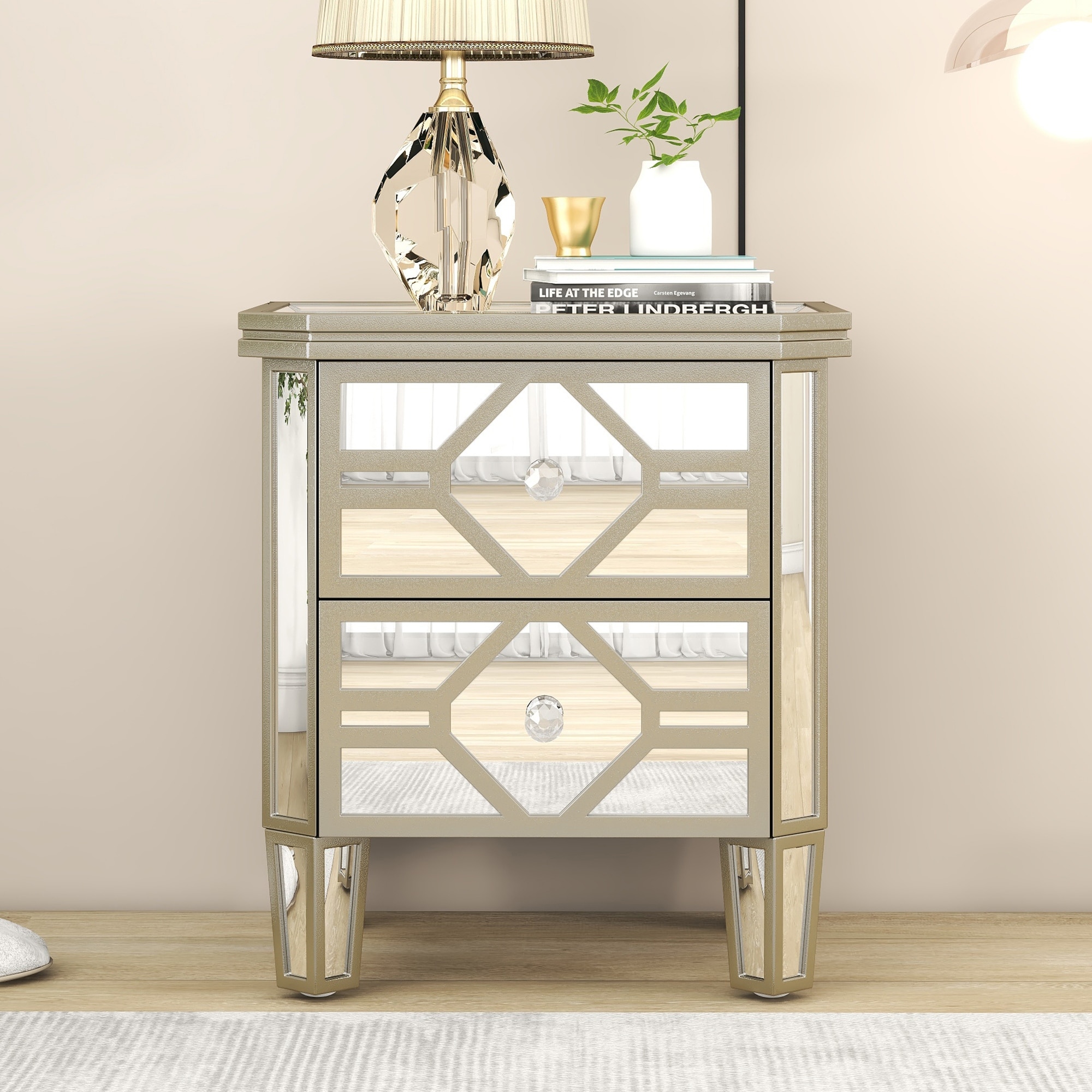 Mirrored hallway cabinet sales