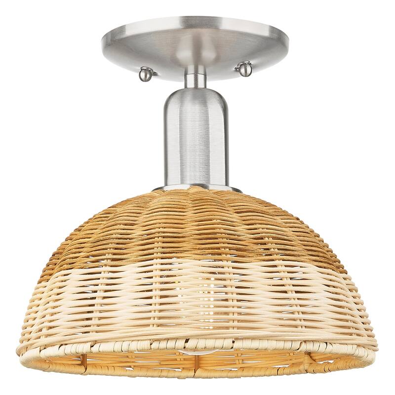 Innovations Lighting 716-1C-NBD2-9-NAT Natural Ballston Dome 9" Wide - Brushed Satin Nickel