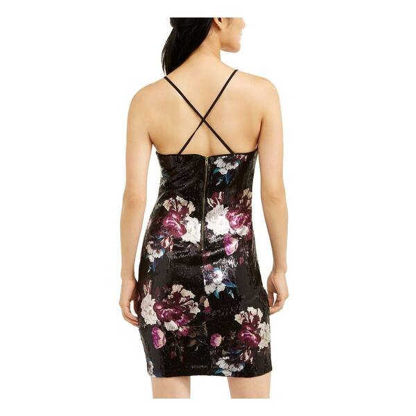 sachin and babi light blue dress Crisscross Tie Backless Sequin Cami Dress – UNIQUE21 main image 0