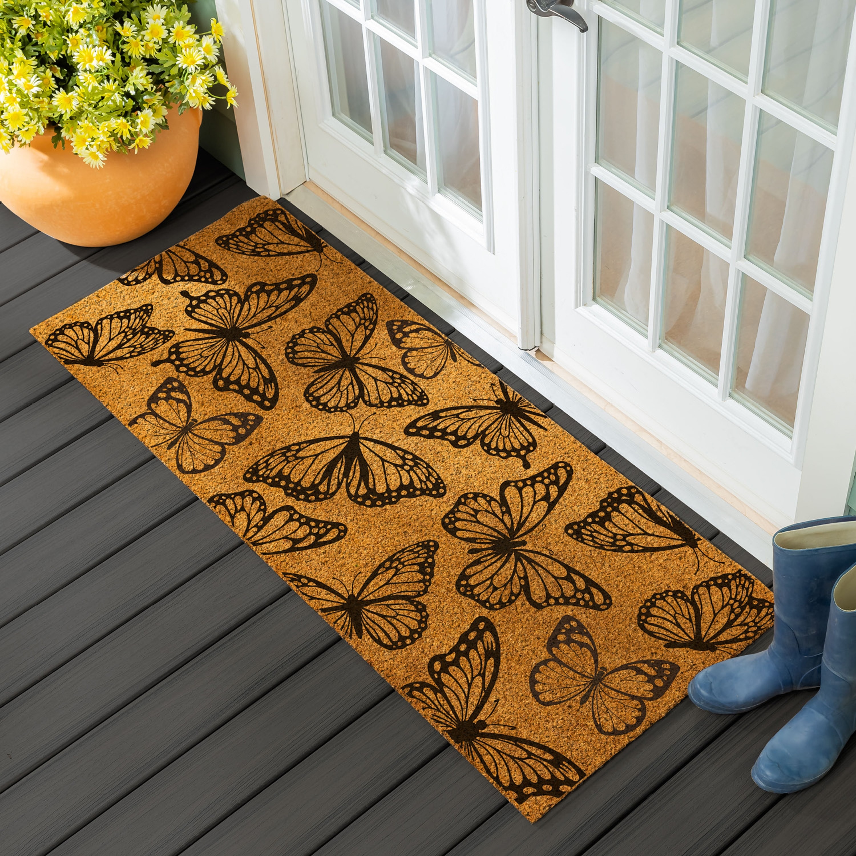 Monarch Butterfly Coir Door Mat