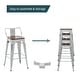 preview thumbnail 3 of 41, Bar Stools With Back set of 4 Industrial Metal Barstools with Wooden Seats