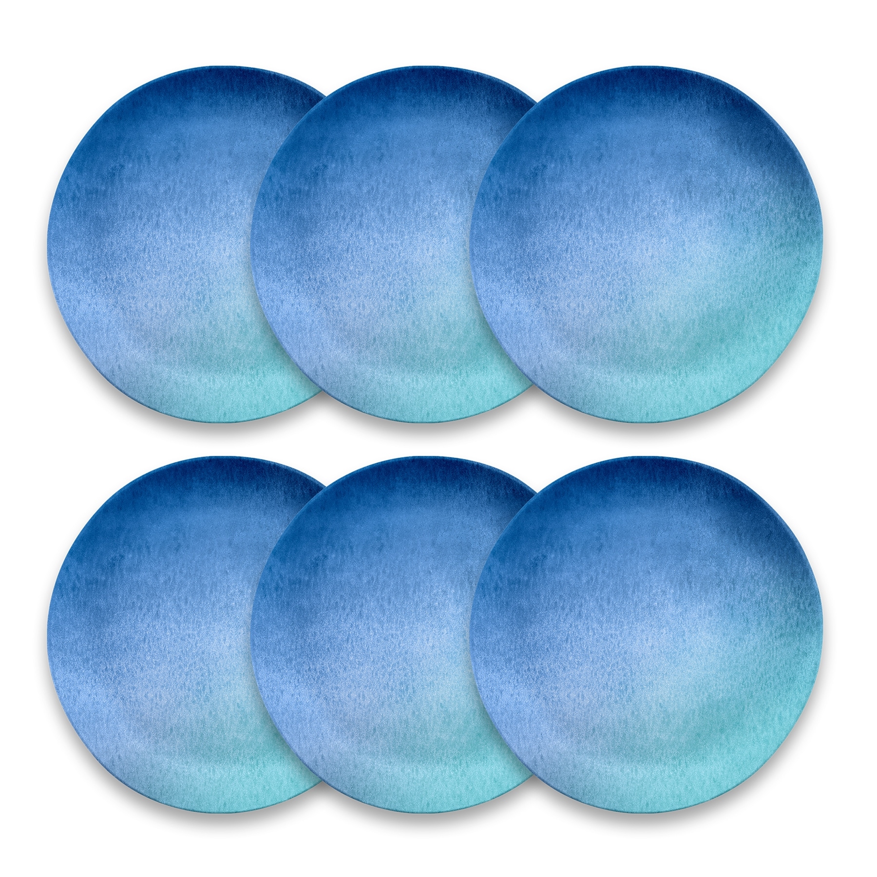 Abode Homewares Oceanic Ombre Melamine Dinner Plate - 10.5" - Set of 6