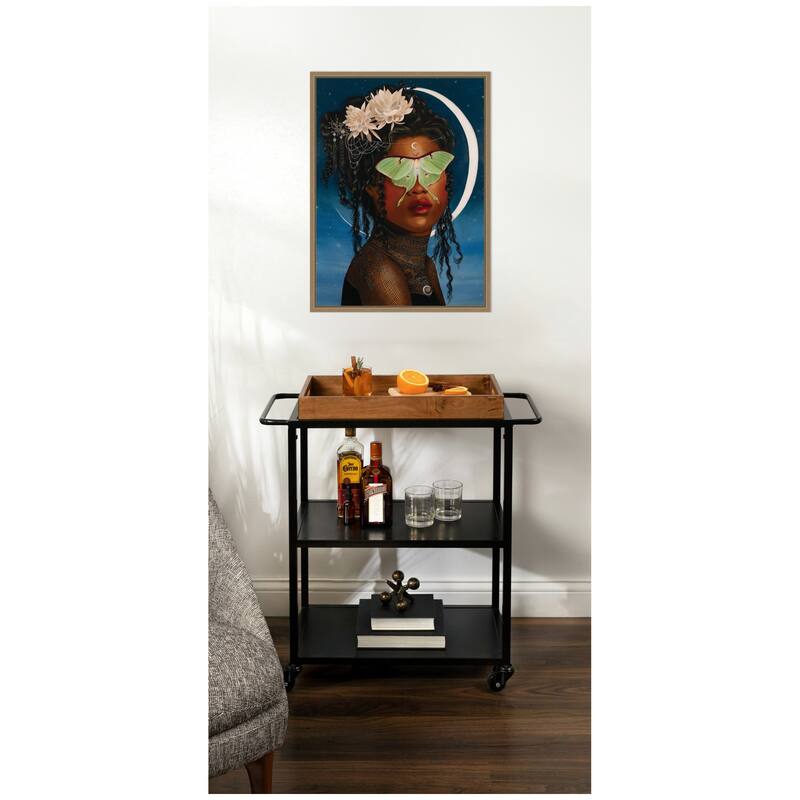 Kate and Laurel Luna Ascending by Charlotte Brindley Framed Canvas Wall Art Print