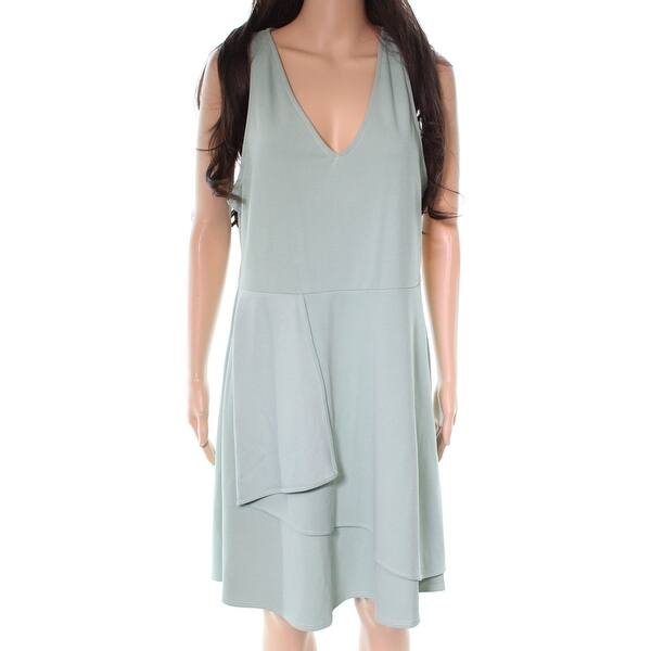Shop The Vanity Room Blue Womens Size Large L V Neck A Line Dress Overstock 28379116