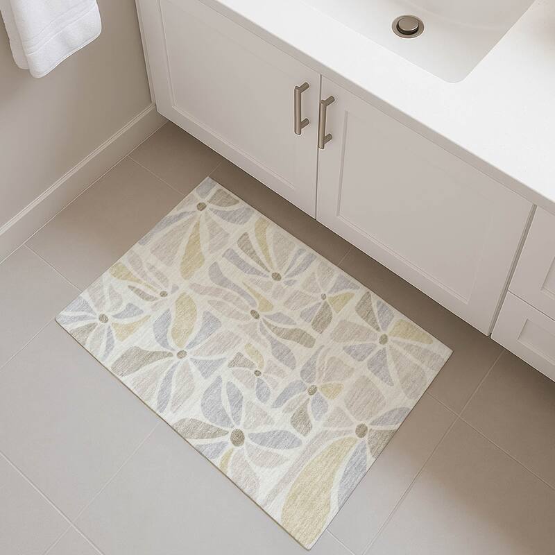 Machine Washable Indoor/ Outdoor Modern Gilcrest Chantille Rug