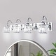 preview thumbnail 18 of 24, 3/ 4 - Light Modern Glam Luxuriou Dimmable Crystal Bathroom Vanity Light Linear Wall Light