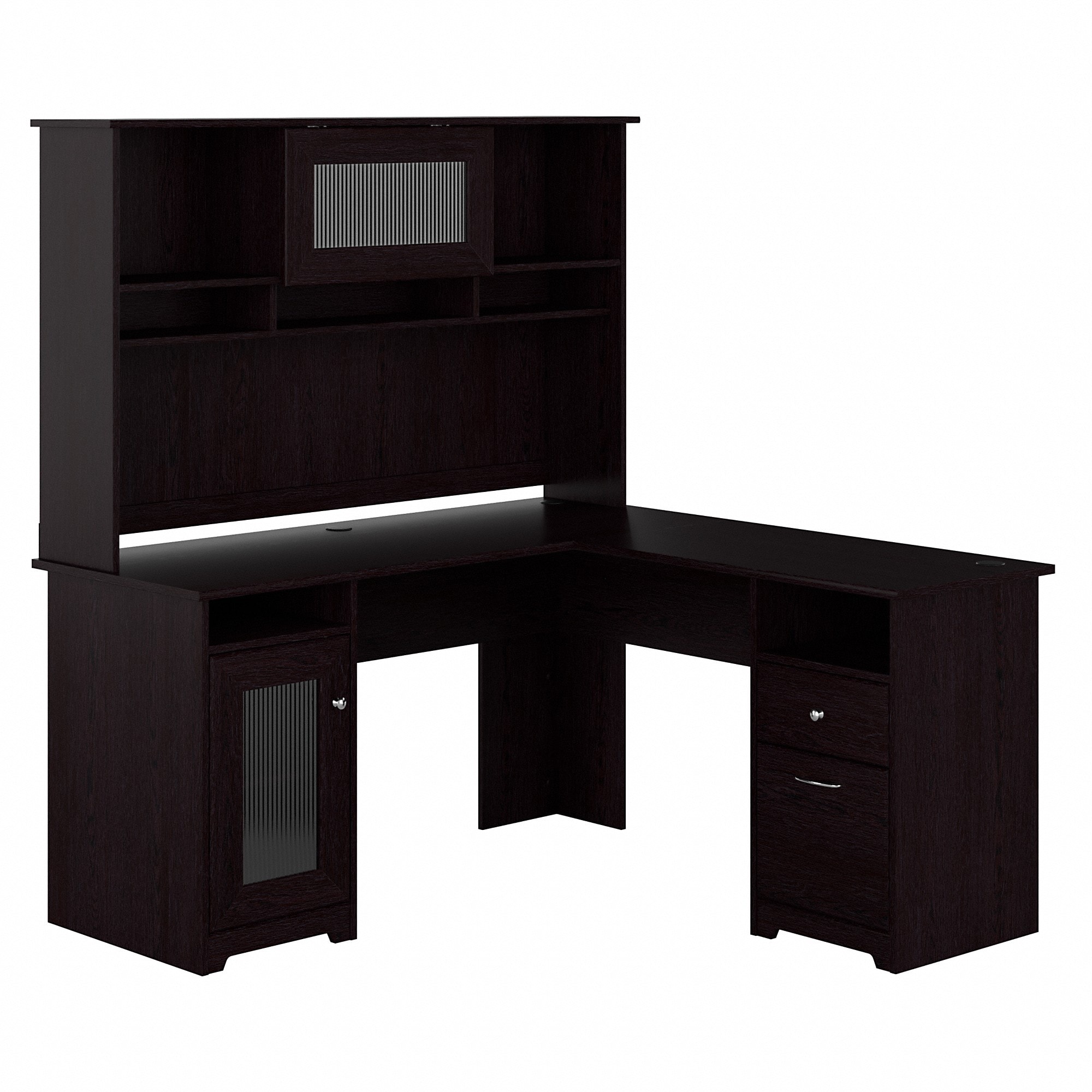 Bush l shaped best sale desk with hutch