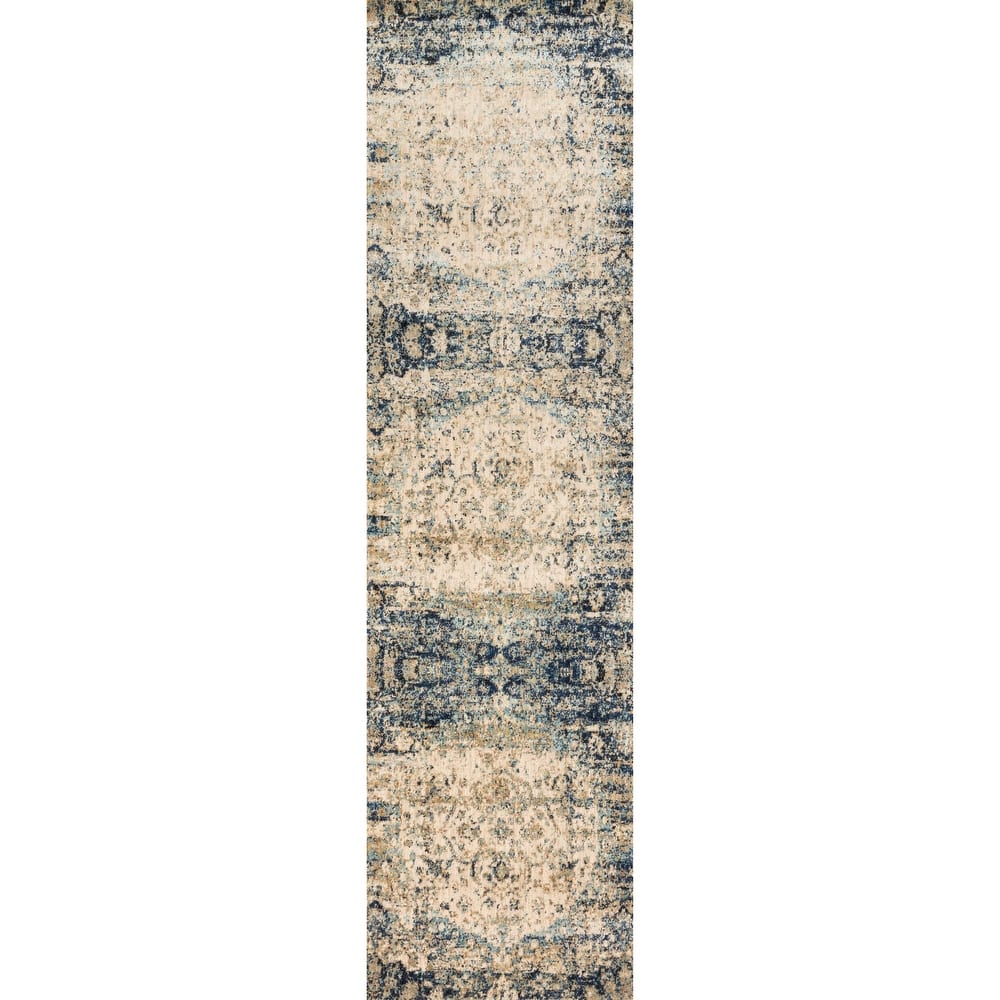 Alexander Home Contessa Distressed Transitional Medallion Rug