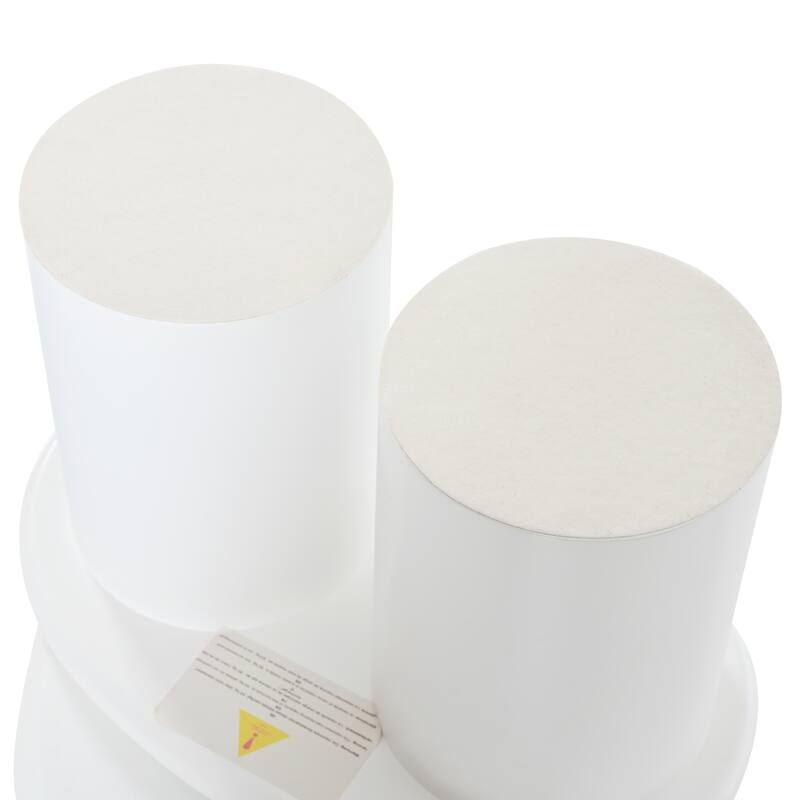 38.2" MDF Coffee Table with Hidden Storage Drawers, Cloud-Shaped Stools, and Floor-Protecting Felt Pads