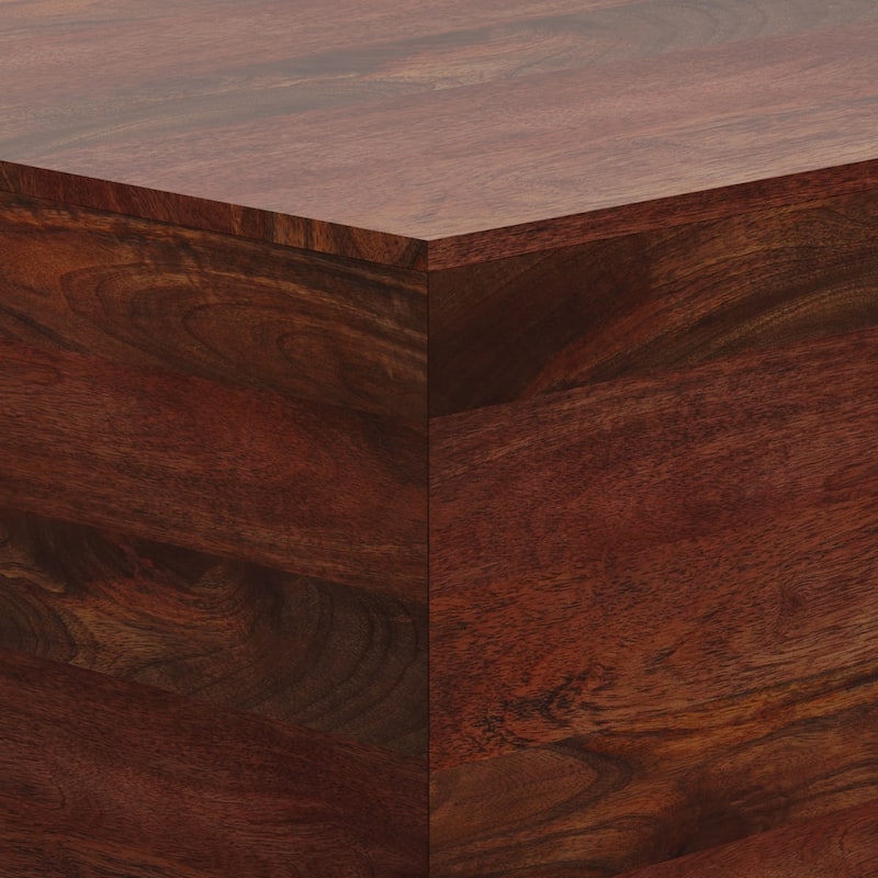 WYNDENHALL Gillean Solid Mango Wood 28 inch Wide Square Modern Coffee Table - 28 x 28 x 18.5