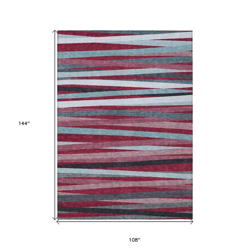 HomeRoots Striped Transitional Rectangle Outdoor Rug