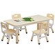 preview thumbnail 9 of 12, Kids Table and 4 Chair Set Height Adjustable Toddler Table Set