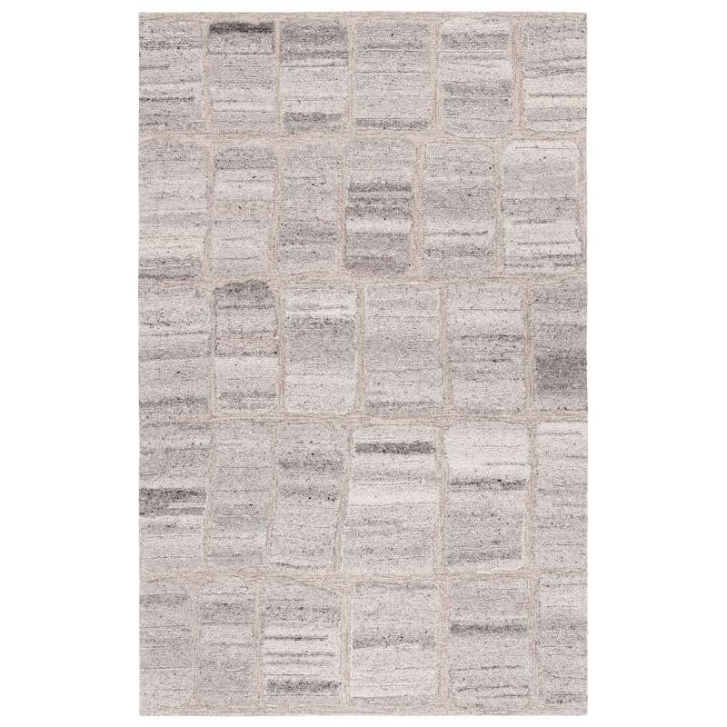 SAFAVIEH Handmade Harvest Dessislava Modern Contemporary Wool Rug - 6' Square - Taupe/Grey