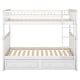 preview thumbnail 9 of 12, Minimalist Style Twin over Twin Bunk Bed with 2 Drawers and Fence-shaped Guardrail, Convertible Beds, Versatile Usage, White