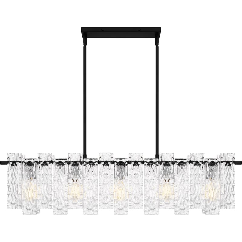 Caspian 5-Light Matte Black Island Light