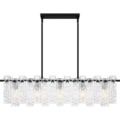 Caspian 5-Light Matte Black Island Light.