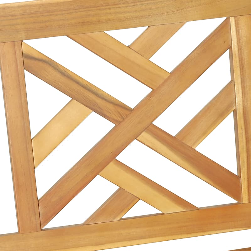 Acacia Wood Porch Swing with 8' Chains and 800lb Capacity