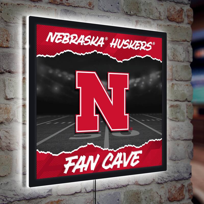 University of Nebraska LED Lighted Sign - Grey