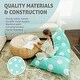 preview thumbnail 6 of 6, Tadpoles Bean Bag Chair Cover, Toy Organizer - Aqua Polka Dots