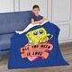 preview thumbnail 7 of 8, Nickelodeon Spongebob Squarepants Valentine's Day Silk Touch Sherpa Throw Blanket