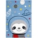preview thumbnail 22 of 20, SAFAVIEH Carousel Kids Tatieana Sloth Astronaut Rug Blue/Grey - 4' x 6'